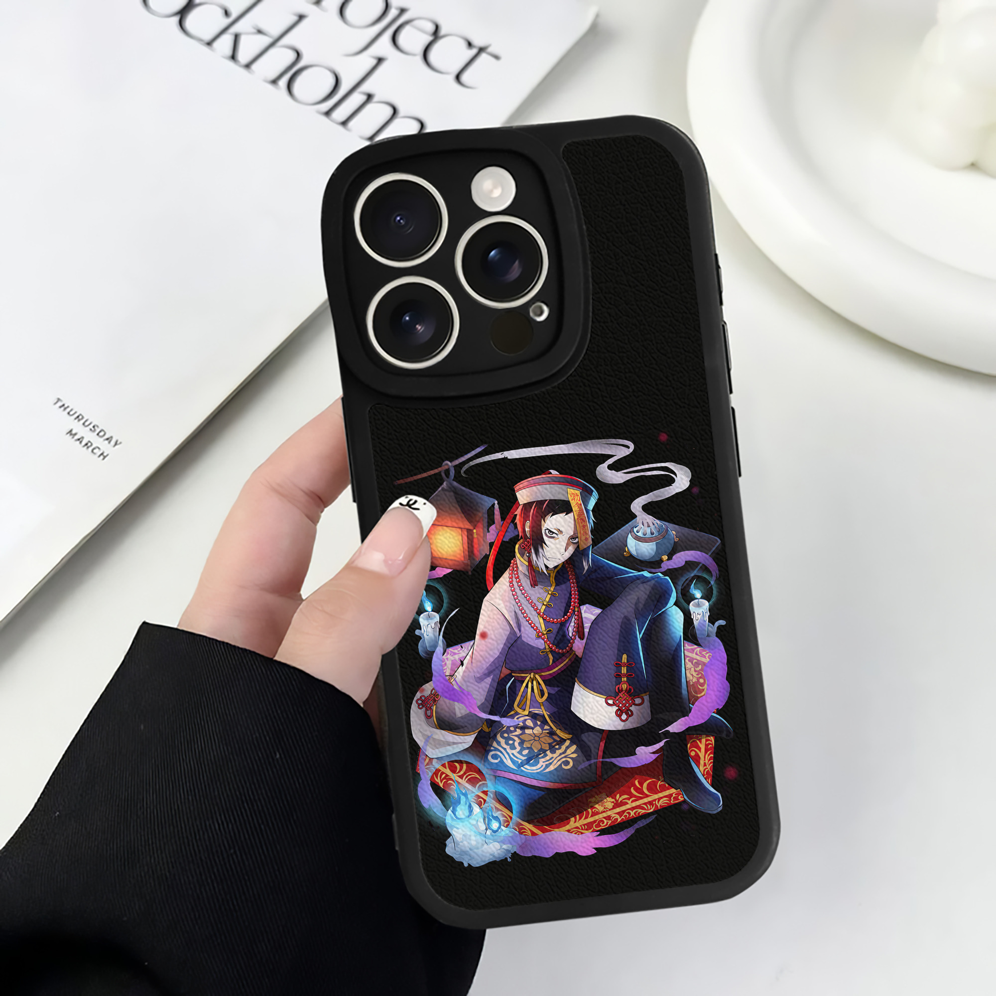 （画像用） 文豪ストレイドッグス Bungo Stray Dogs 【iPhone 16シリーズ対応】シリコンスマホケース（レザー調） 材質：シリコン